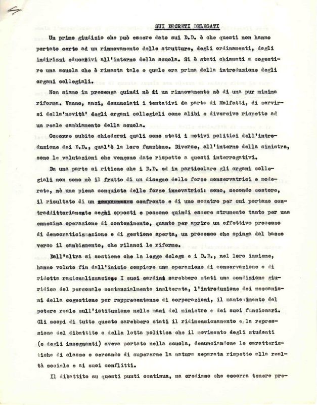 Sui decreti delegati